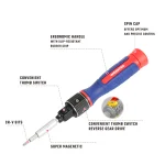 Precisieschroevendraaierset – 9-in-1 – DOUBLE DRIVE Ratel - Afbeelding 4