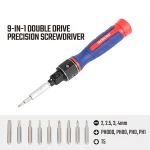Precisieschroevendraaierset – 9-in-1 – DOUBLE DRIVE Ratel - Afbeelding 2