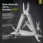 Multitool 17 functies RVS (heavy duty) - Afbeelding 4