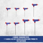 Torxsleutelset T-vormig met houder 8-delig - Afbeelding 3