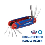 Inbussleutelset opvouwbaar 8-delig (metrisch)