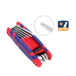 Inbussleutelset  kogelkop uitvouwbaar 8-delig (metrisch) - Afbeelding 2