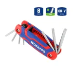 Torxsleutelset uitvouwbaar 8-delig