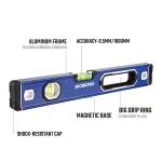 Waterpas aluminium magnetisch 400mm - Afbeelding 2