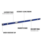 Waterpas aluminium magnetisch 1800mm - Afbeelding 2