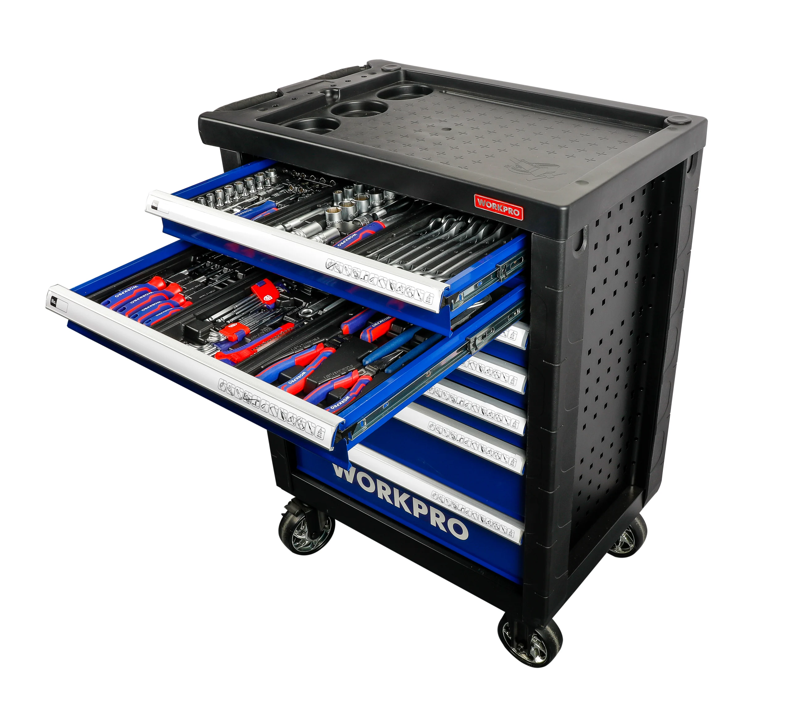 WP209074-3 Gevulde gereedschapswagens 193-delig - Afbeelding 1